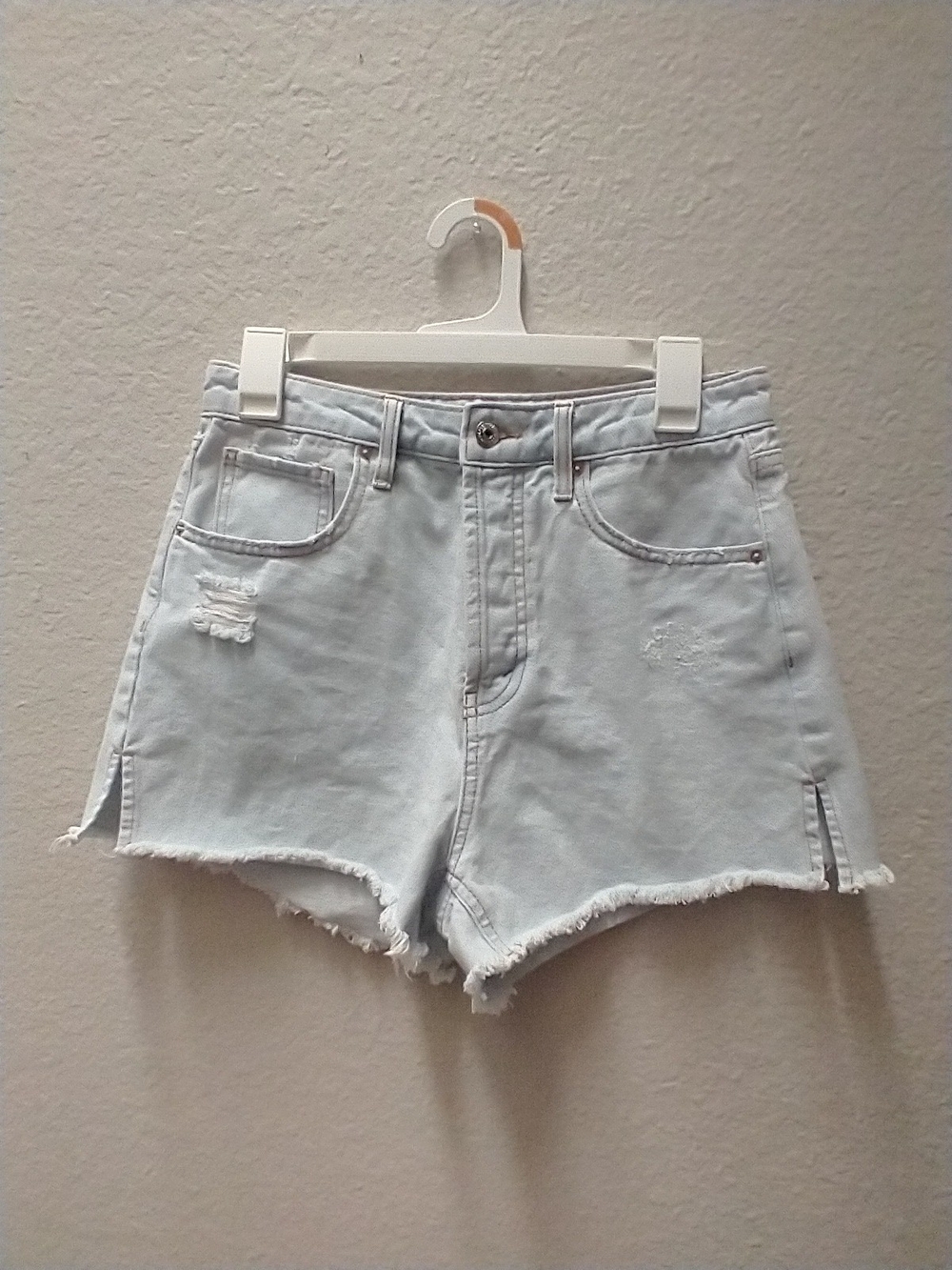 wild fable Light Wash Distressed High-Rise Jean Shorts